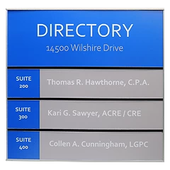 Vista Sharp Office Directory Sign