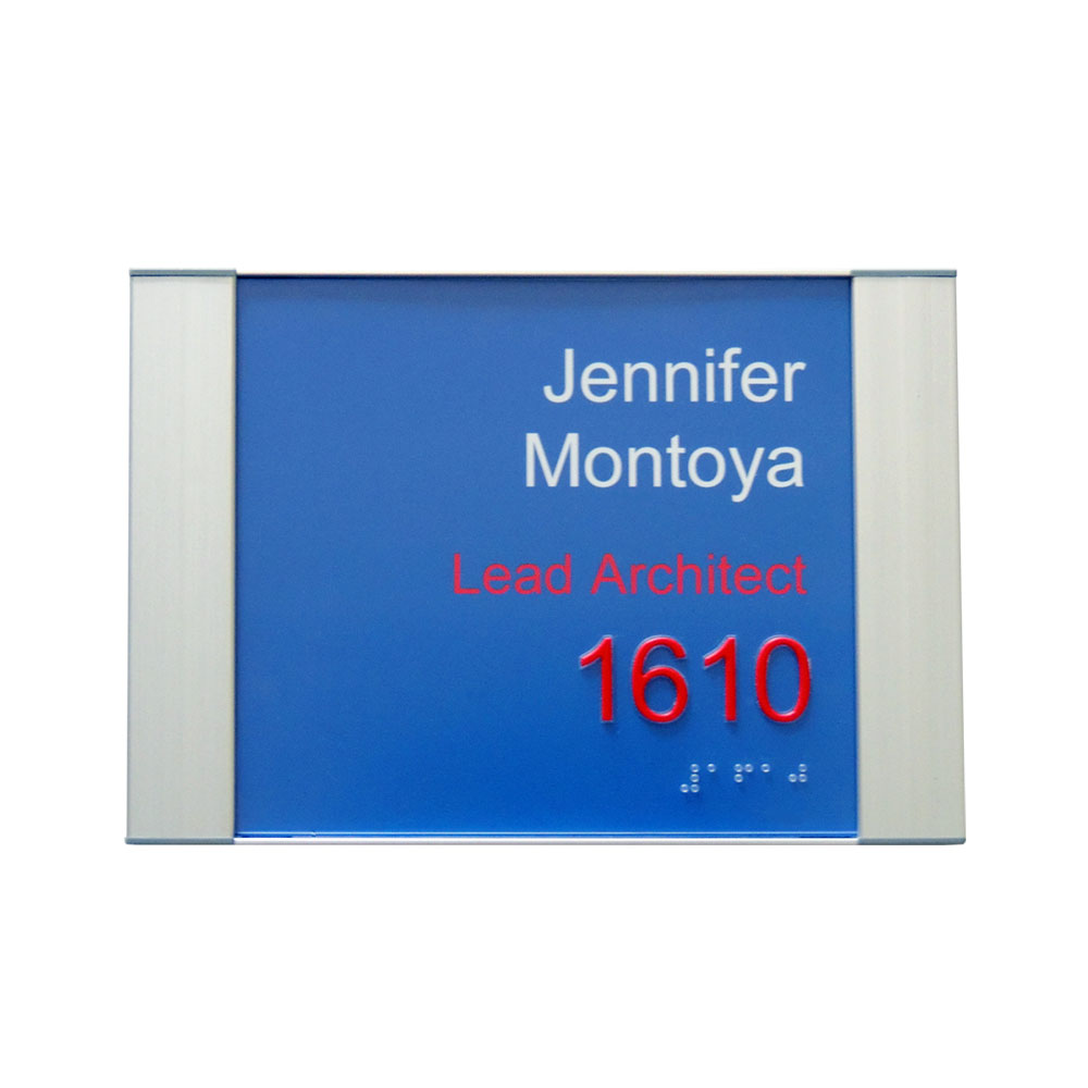 ADA Braille Office Sign - 4"H x 9"W - VC-WFFP40