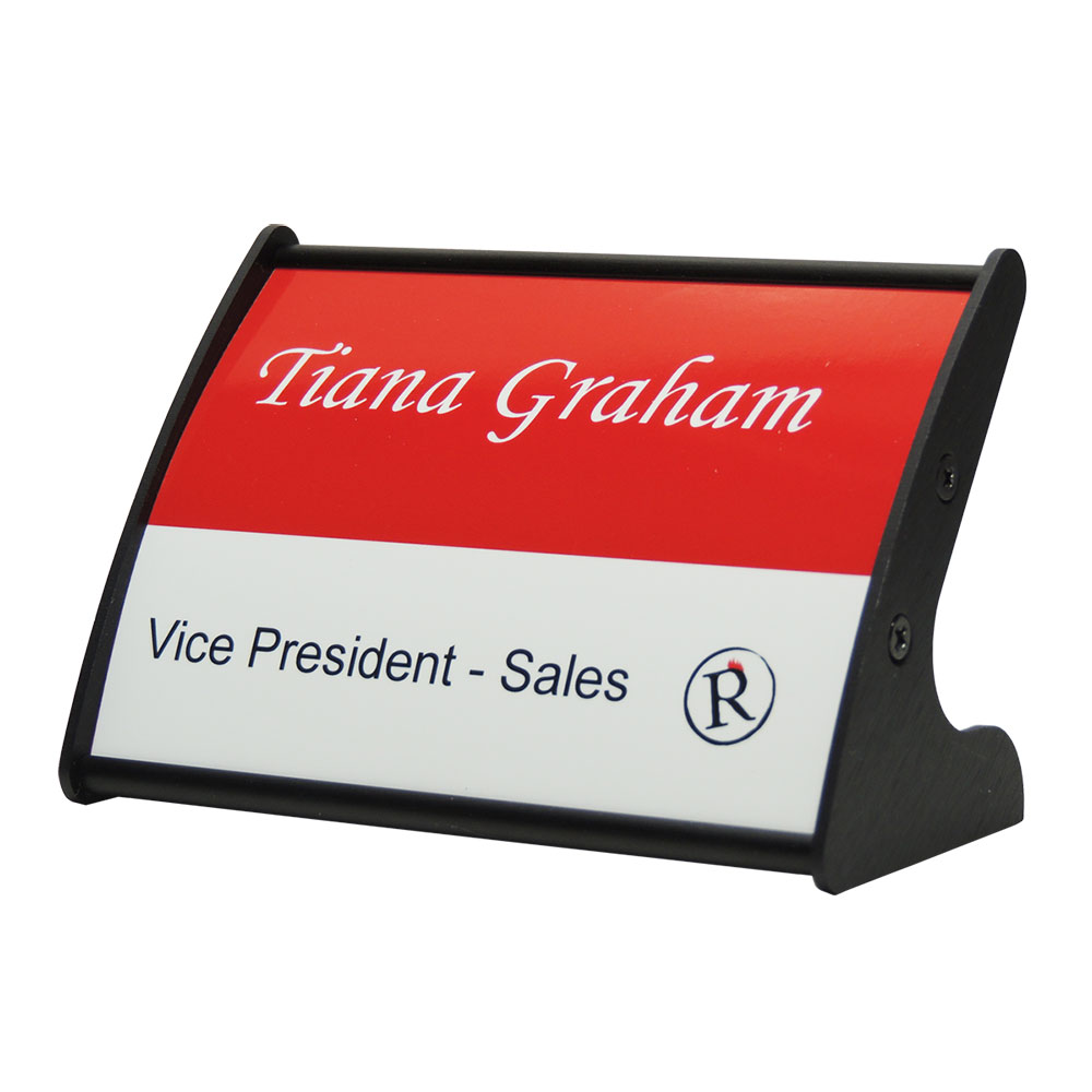 Vista Vertical Curved Table Sign - G4030