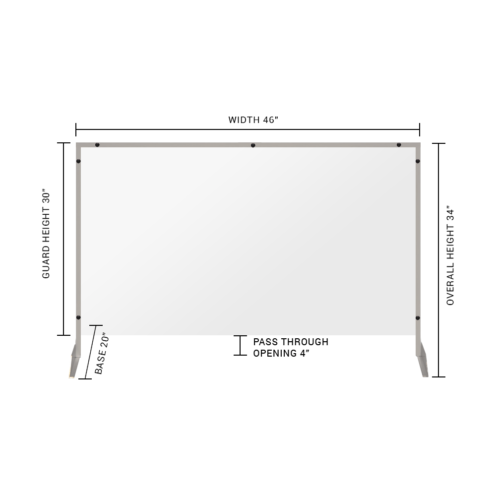 Acrylic Sneeze Guard | Countertop Sneeze Guard | SG16