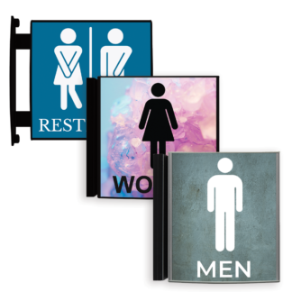 Projecting Restroom Signs