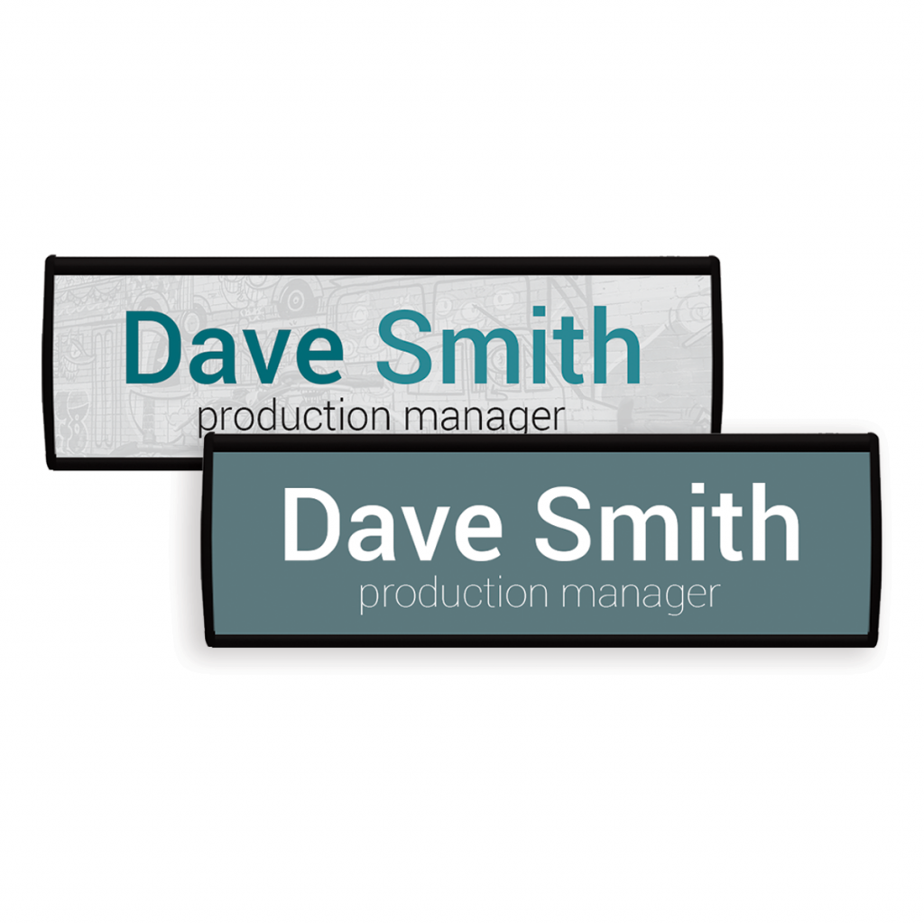 Desk Signs & Table Signs with Removable Lenses and Inserts